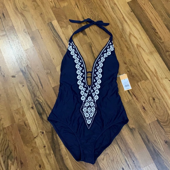 💕5/$15 Kona Sol One piece swimsuit deep plunge - Picture 4 of 12